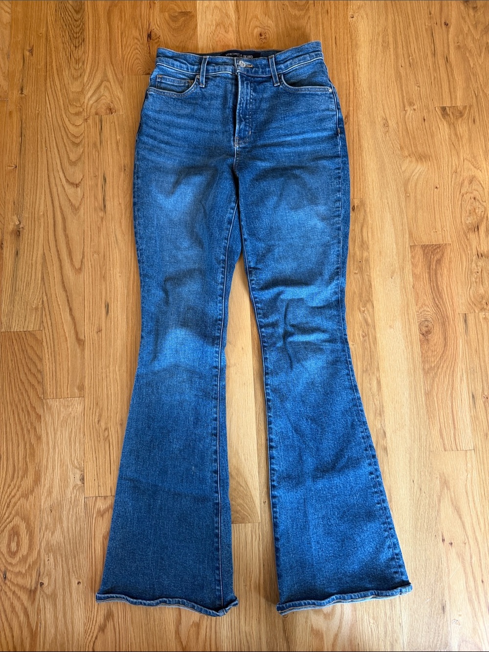 Veronica Beard Beverly skinny flare High-Rise Blue Flare Jeans - Women's